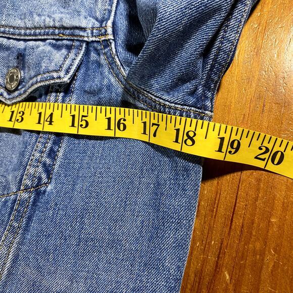 Gap Womens Denim Jean Trucker Jacket Y2K Blue Button Front Size S Cotton - Picture 5 of 9